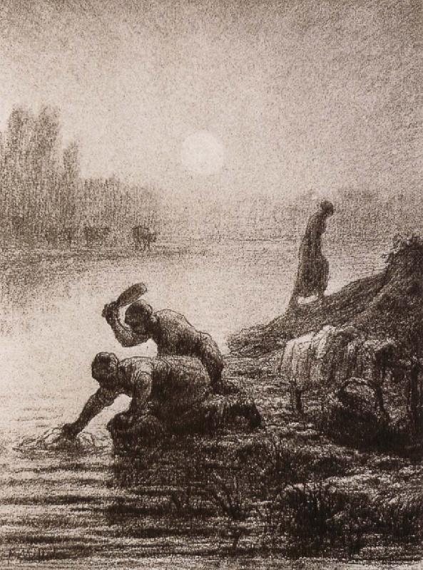 Jean Francois Millet Peasant get the water china oil painting image